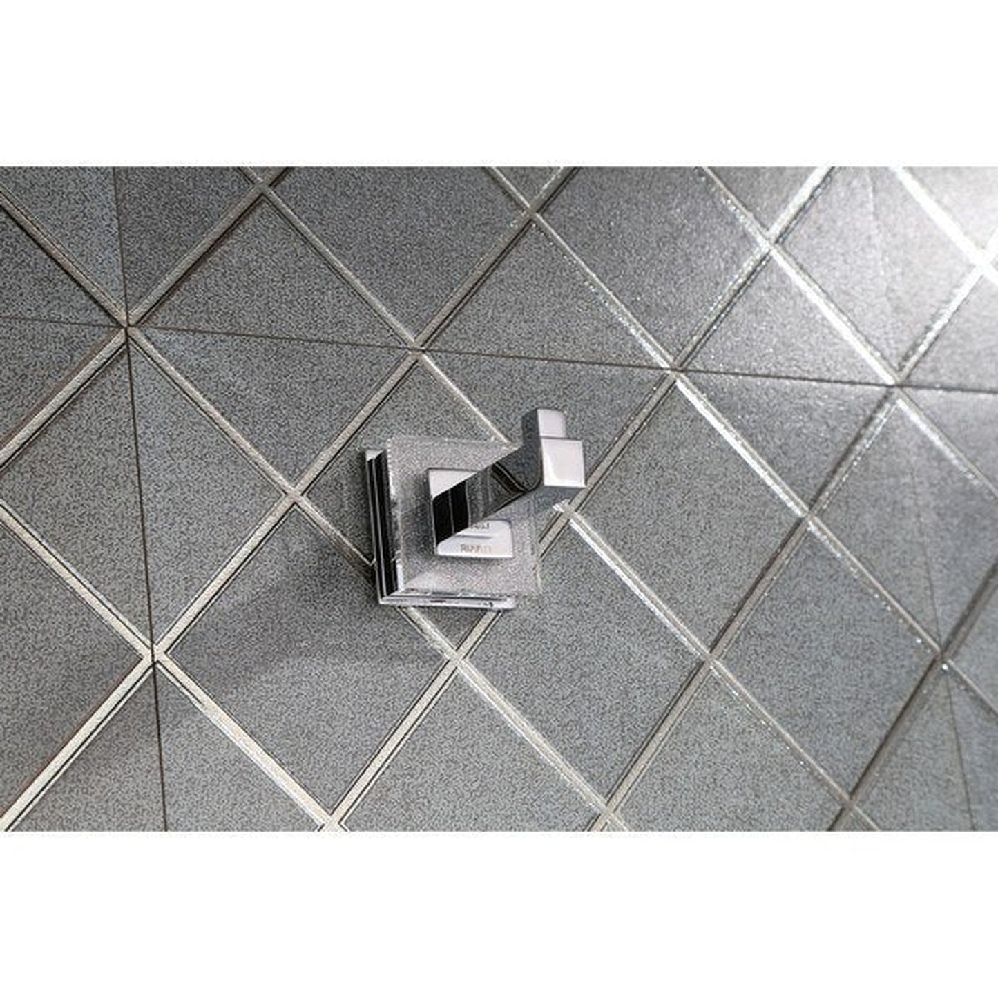 Ruvati Valencia Crystal and Chrome Robe Hook Bathroom Accessory