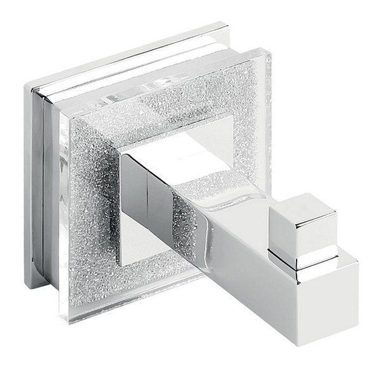 Ruvati Valencia Crystal and Chrome Robe Hook Bathroom Accessory