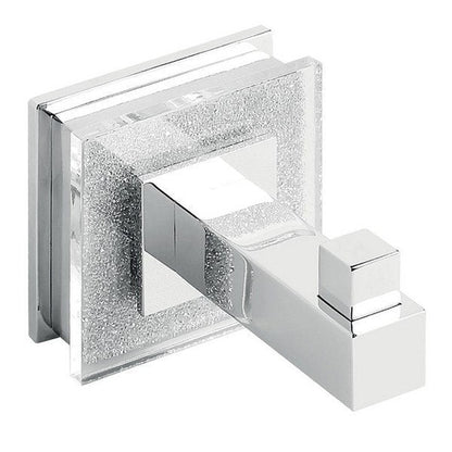 Ruvati Valencia Crystal and Chrome Robe Hook Bathroom Accessory
