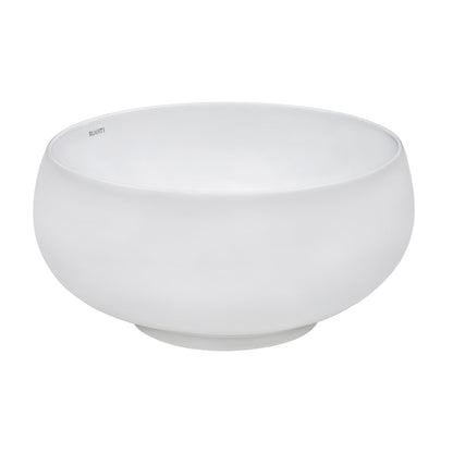 Ruvati Vista 12” x 12” Round White Circular Above Counter Porcelain Ceramic Bathroom Vessel Sink
