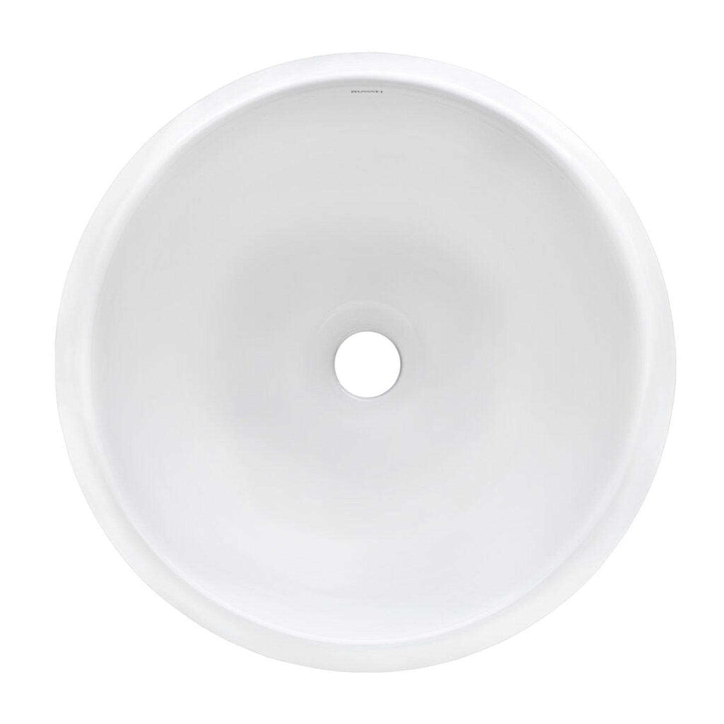 Ruvati Vista 16” x 16” Round White Circular Above Counter Porcelain Ceramic Bathroom Vessel Sink