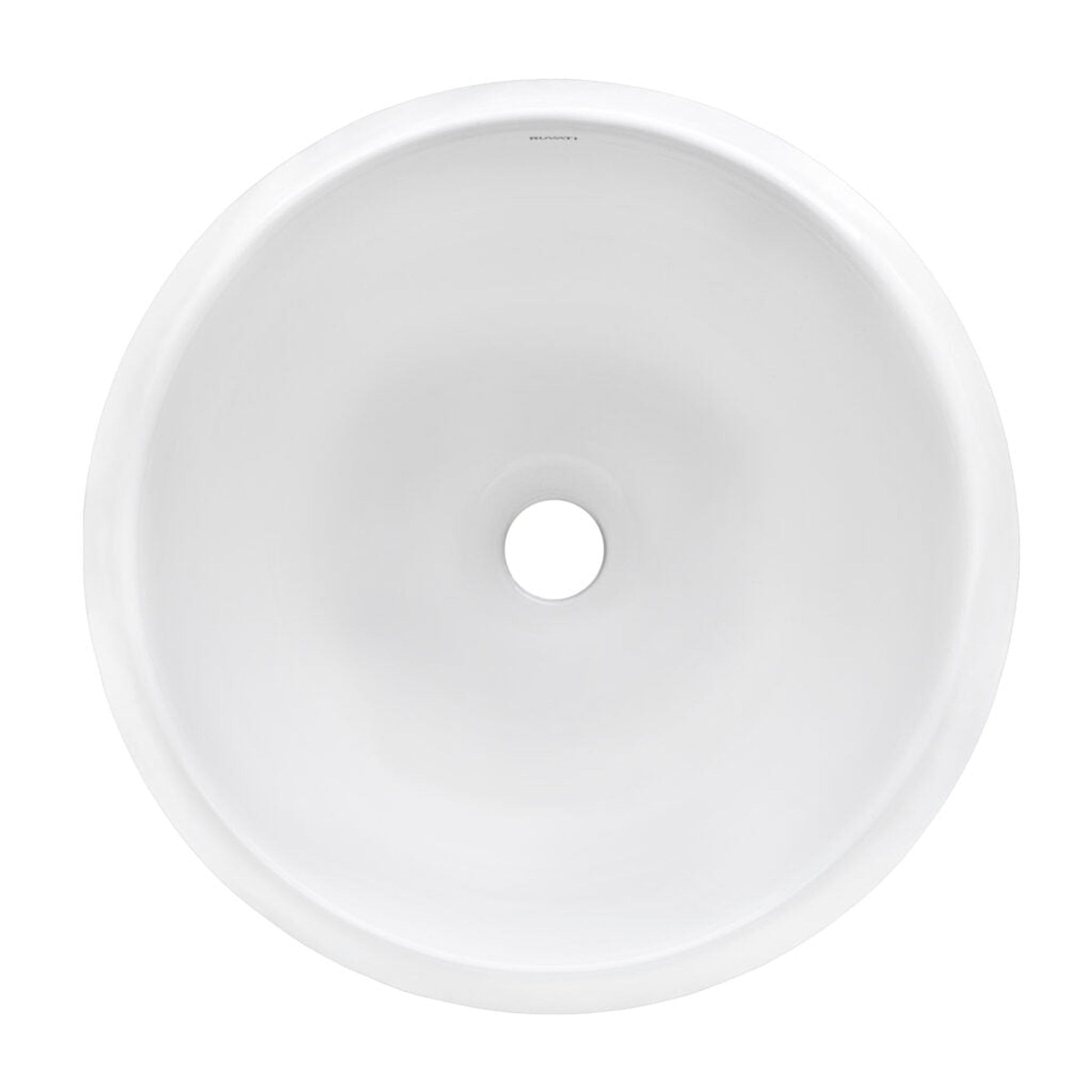 Ruvati Vista 16” x 16” Round White Circular Above Counter Porcelain Ceramic Bathroom Vessel Sink