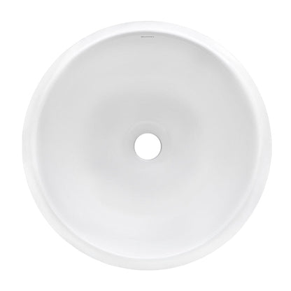 Ruvati Vista 16” x 16” Round White Circular Above Counter Porcelain Ceramic Bathroom Vessel Sink