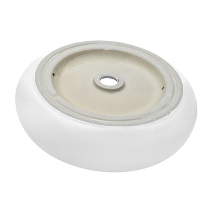 Ruvati Vista 16” x 16” Round White Circular Above Counter Porcelain Ceramic Bathroom Vessel Sink