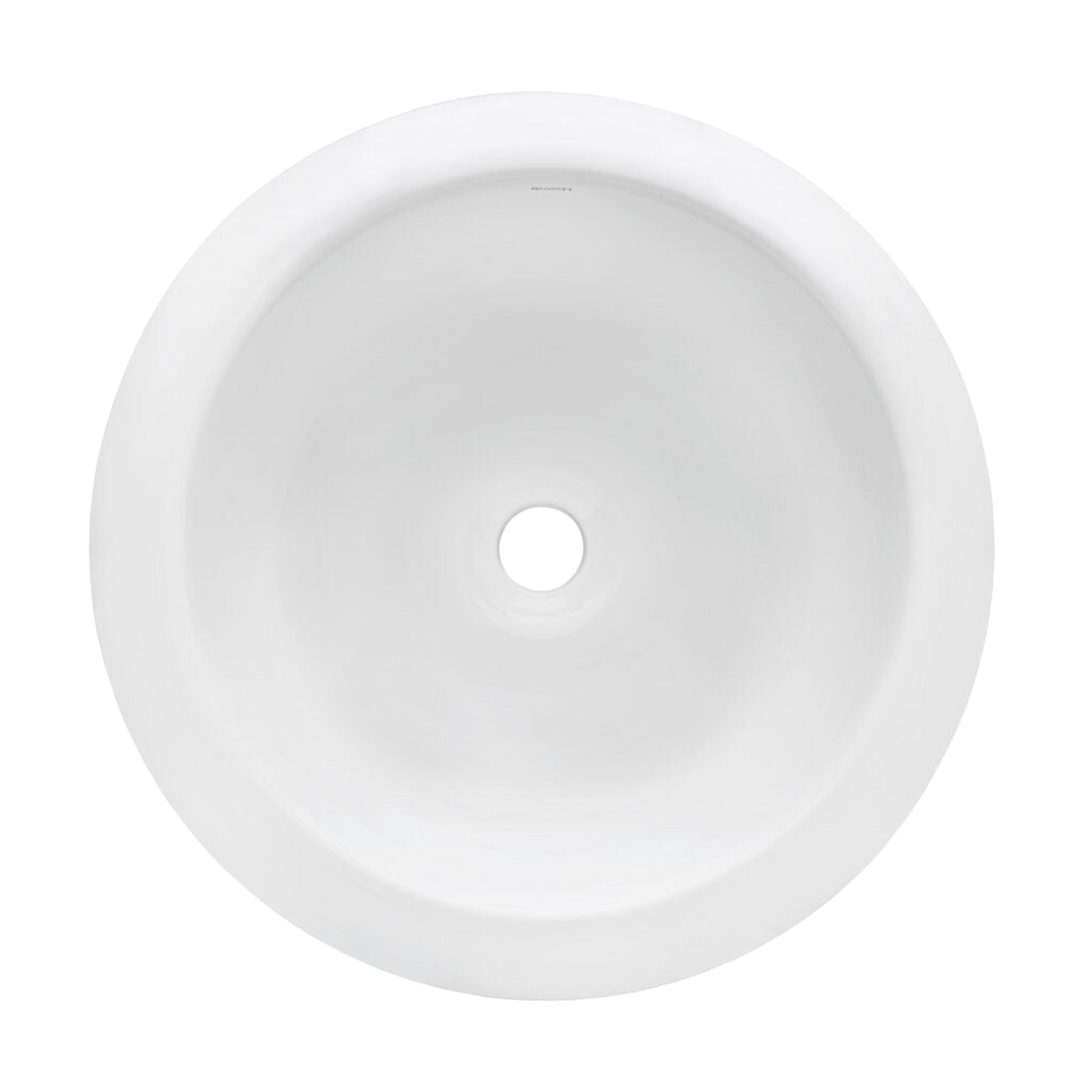 Ruvati Vista 18” x 18” Round White Circular Above Counter Porcelain Ceramic Bathroom Vessel Sink