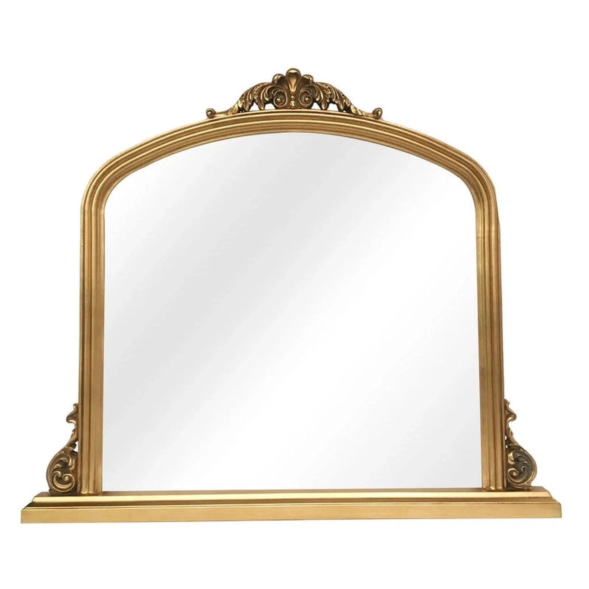 Selections by Chaumont Amarone Gold Over Mantle Mirror - Antique Gold Selections by Chaumont Amarone Gold Over Mantle Mirror - Antique Gold
