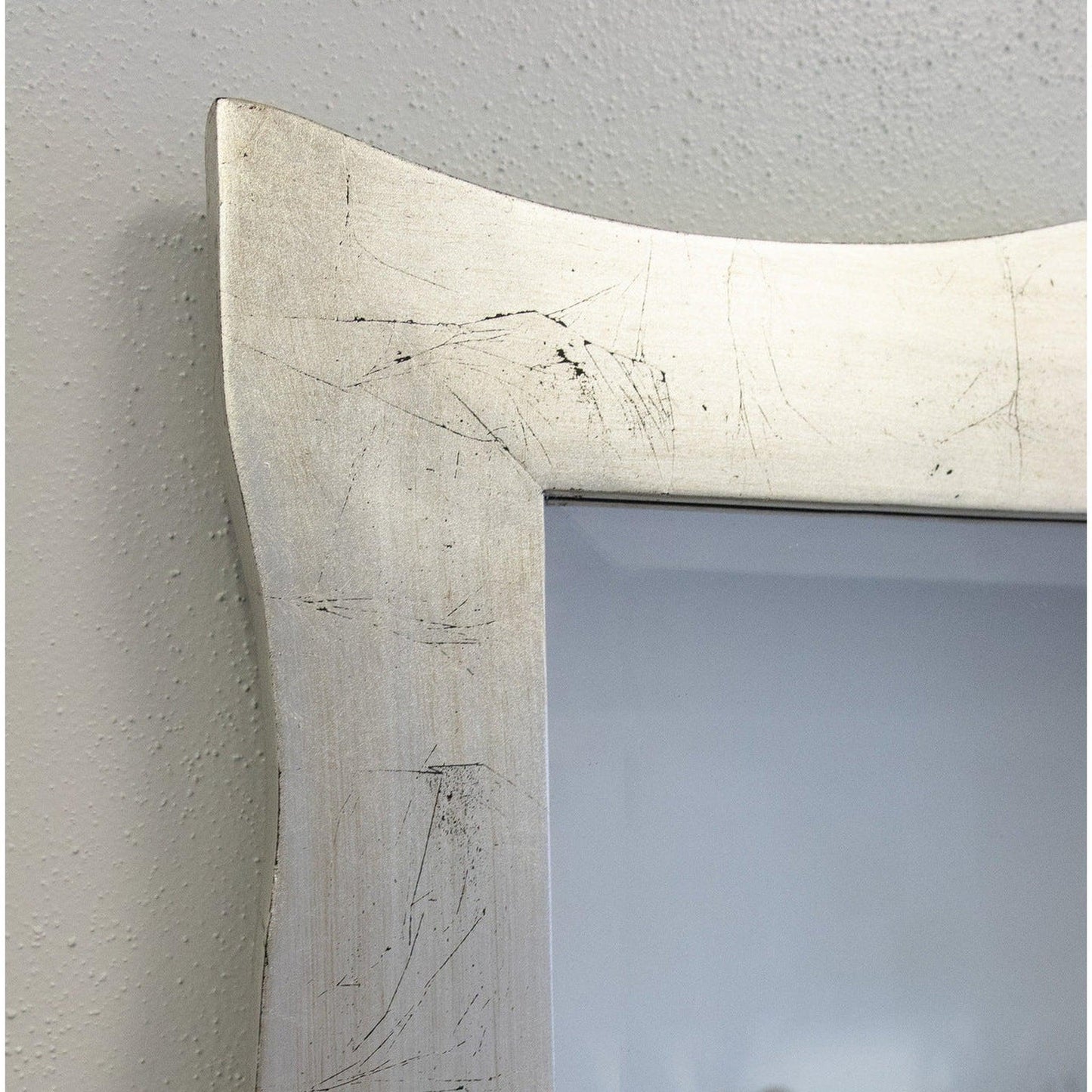 SBC Decor Harmony 19" x 66" Wall-Mounted Full-Length Wood Frame Dresser Mirror In Silver Leaf Finish