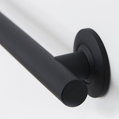 Seachrome Coronado 18" Matte Black Powder Coated Stainless Steel Wall Mount Bathroom Shower Grab Bar, 1.25" Diameter, ADA Compliant