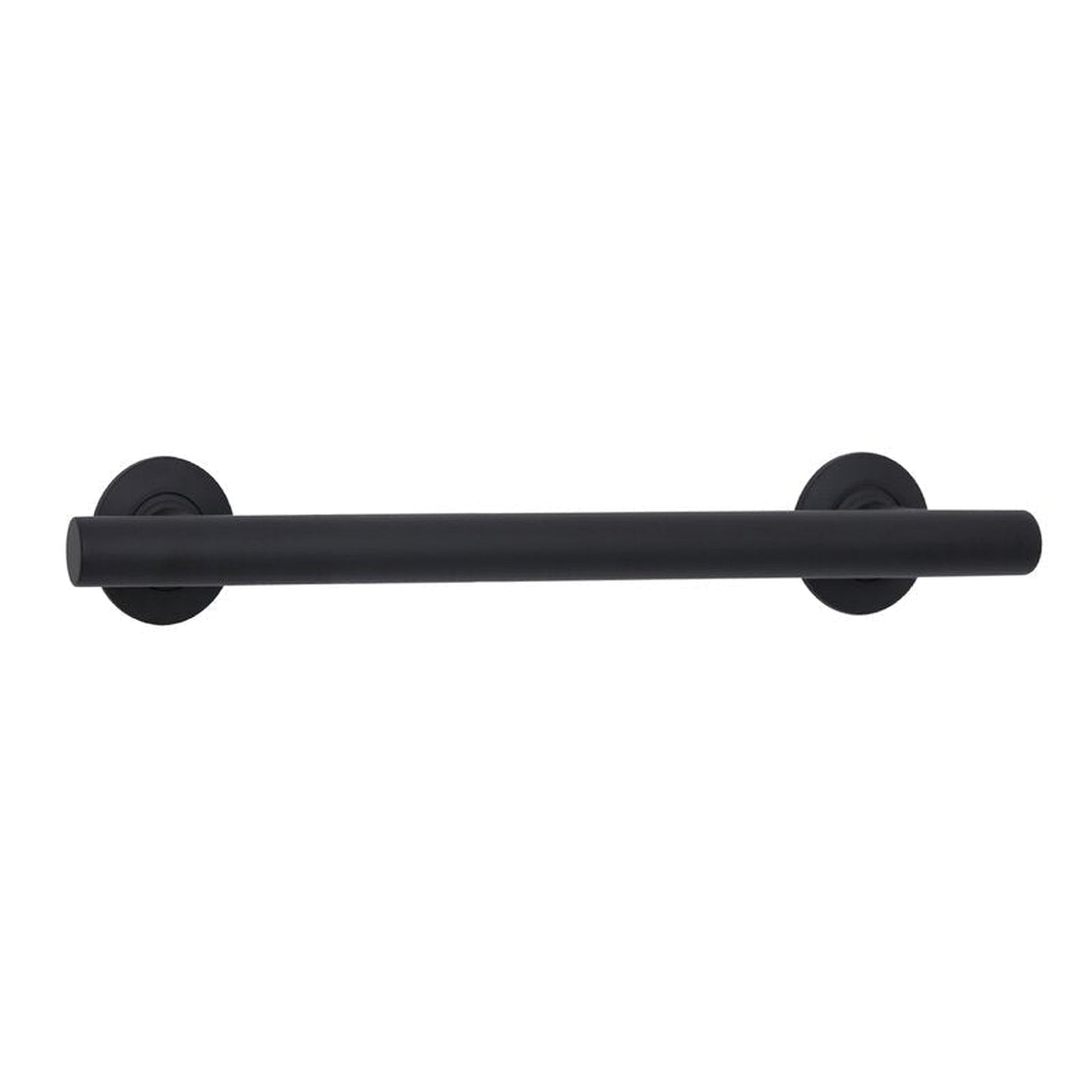 Seachrome Coronado 18" Matte Black Powder Coated Stainless Steel Wall Mount Bathroom Shower Grab Bar, 1.25" Diameter, ADA Compliant