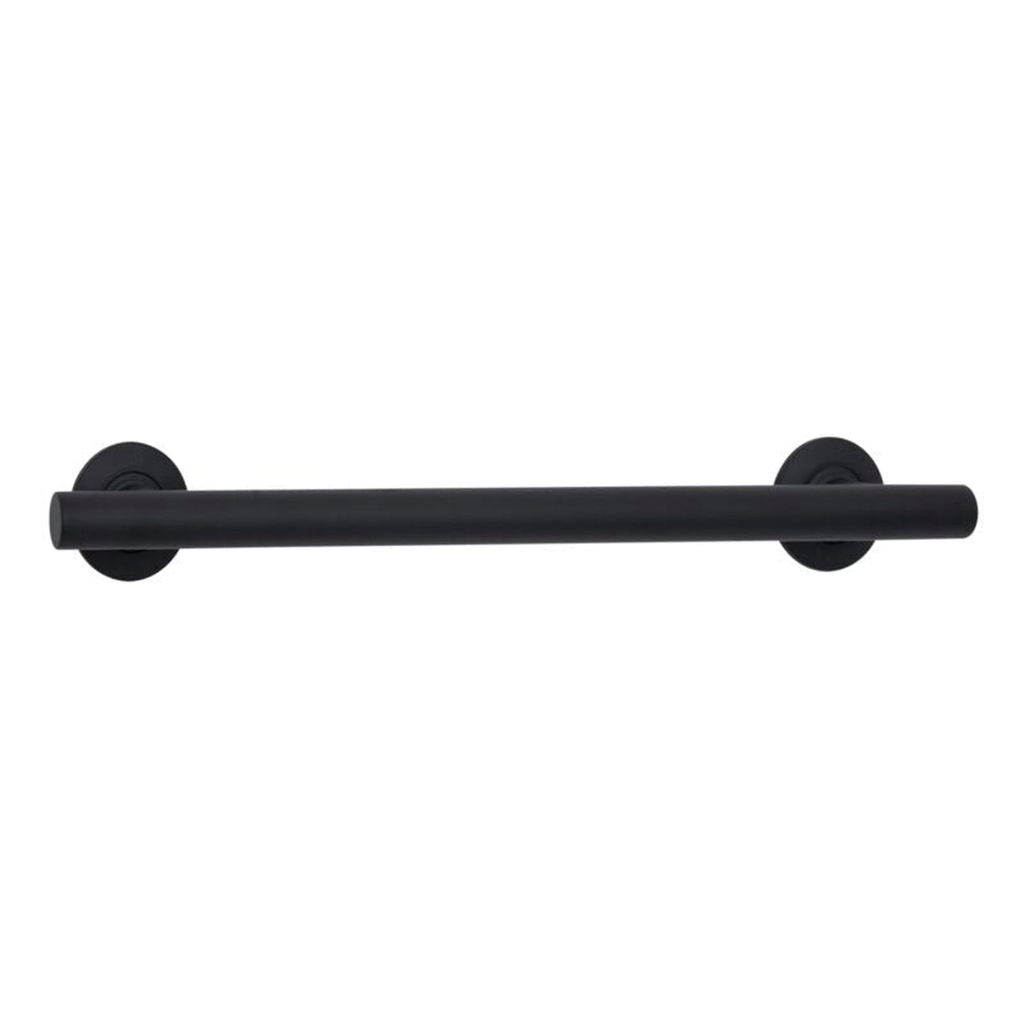 Seachrome Coronado 24" Matte Black Powder Coated Stainless Steel Wall Mount Bathroom Shower Grab Bar, 1.25" Diameter, ADA Compliant