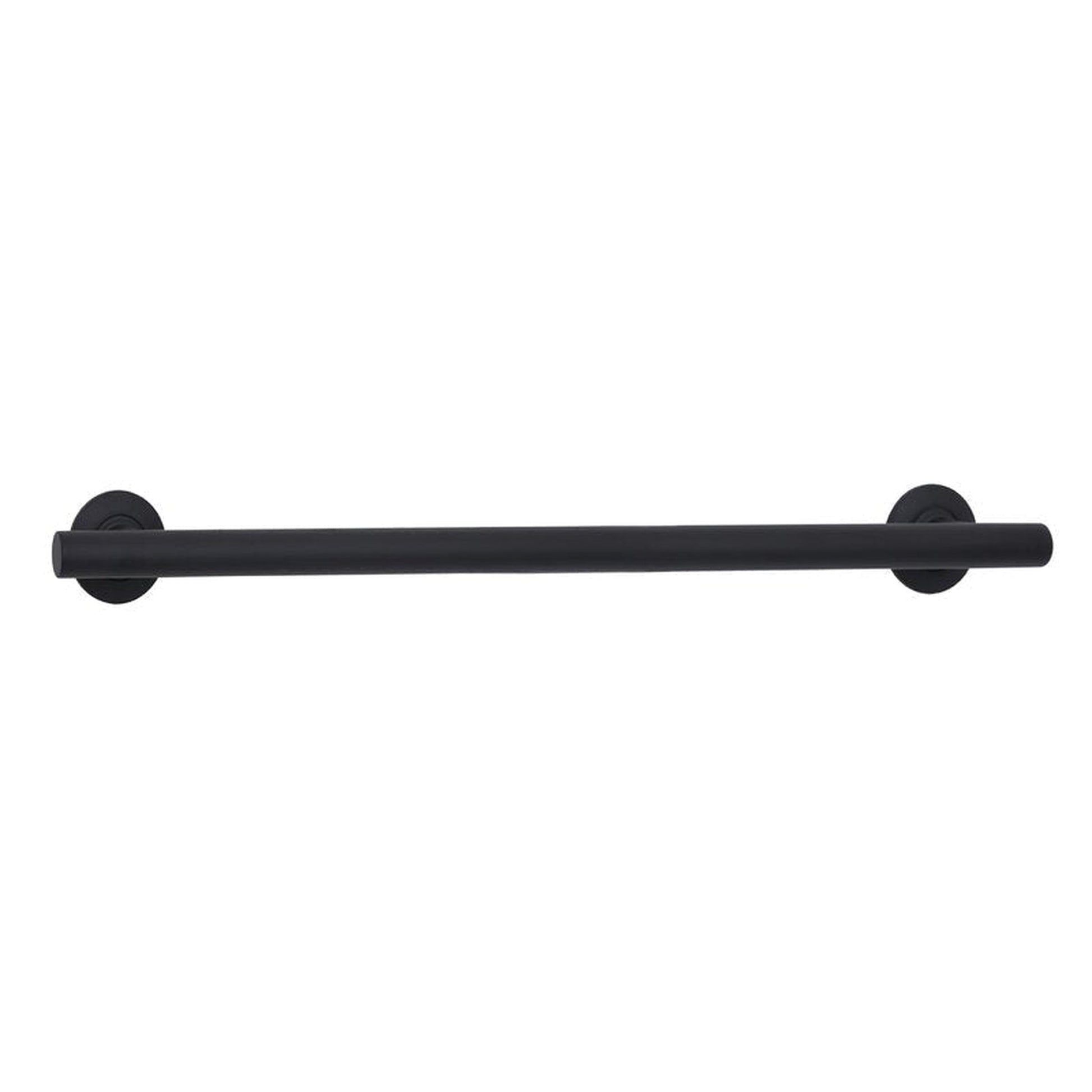 Seachrome Coronado 36" Matte Black Powder Coated Stainless Steel Wall Mount Bathroom Shower Grab Bar, 1.25" Diameter, ADA Compliant