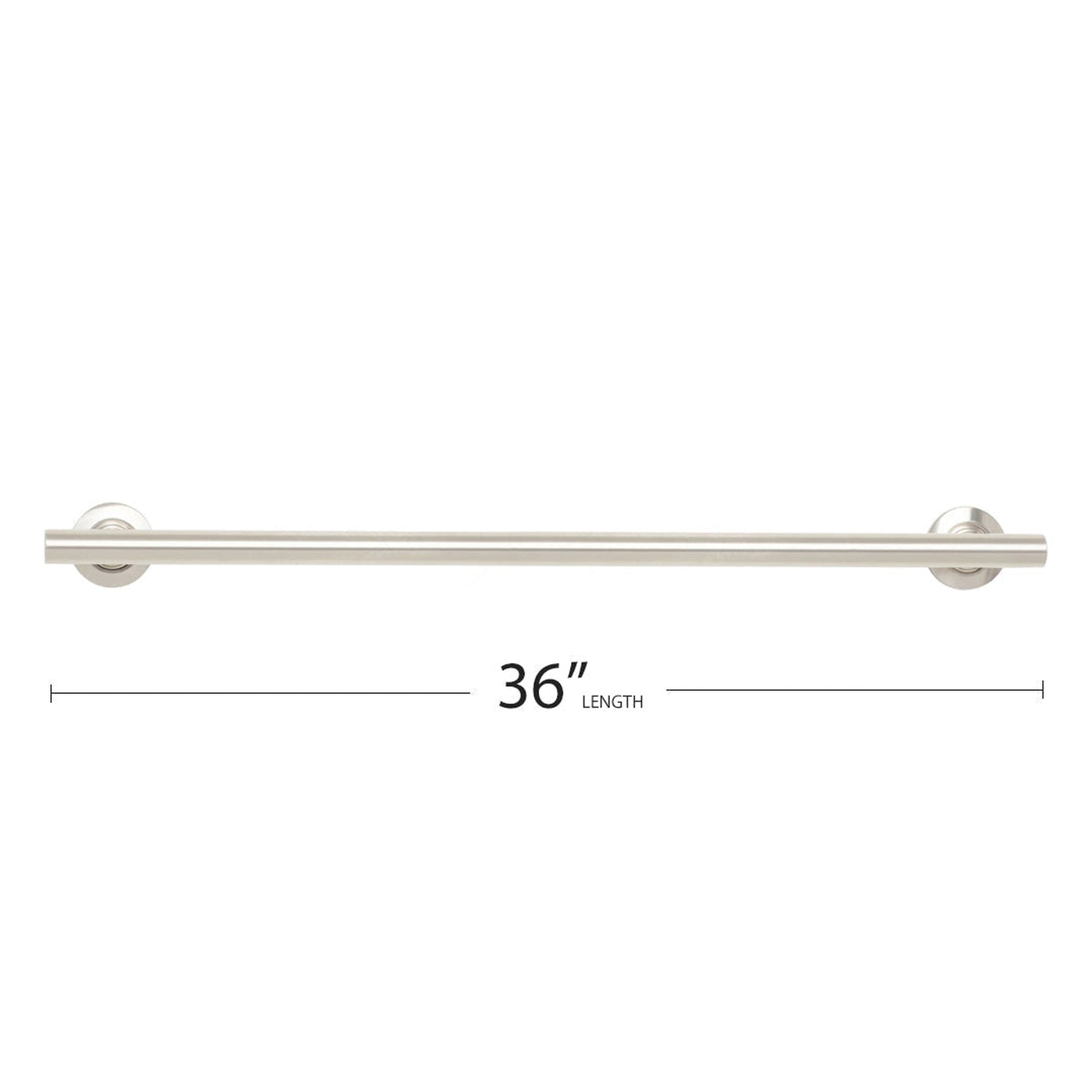 Seachrome Coronado 36" Satin Stainless Steel Wall Mount Bathroom Shower Grab Bar, 1.25" Diameter, ADA Compliant