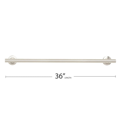 Seachrome Coronado 36" Satin Stainless Steel Wall Mount Bathroom Shower Grab Bar, 1.25" Diameter, ADA Compliant