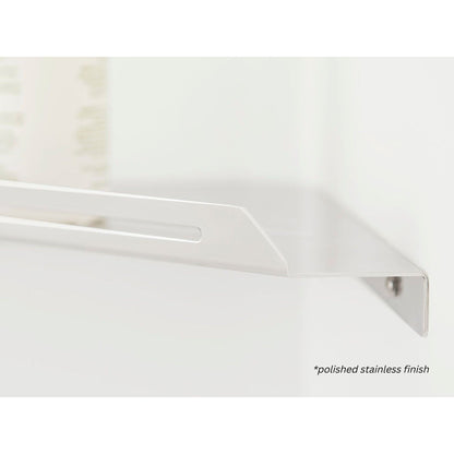 Seachrome Coronado 700 Series 14" x 8" Corner Shower Shelf in Almond Wrinkle Powder Coated Stainless Finish