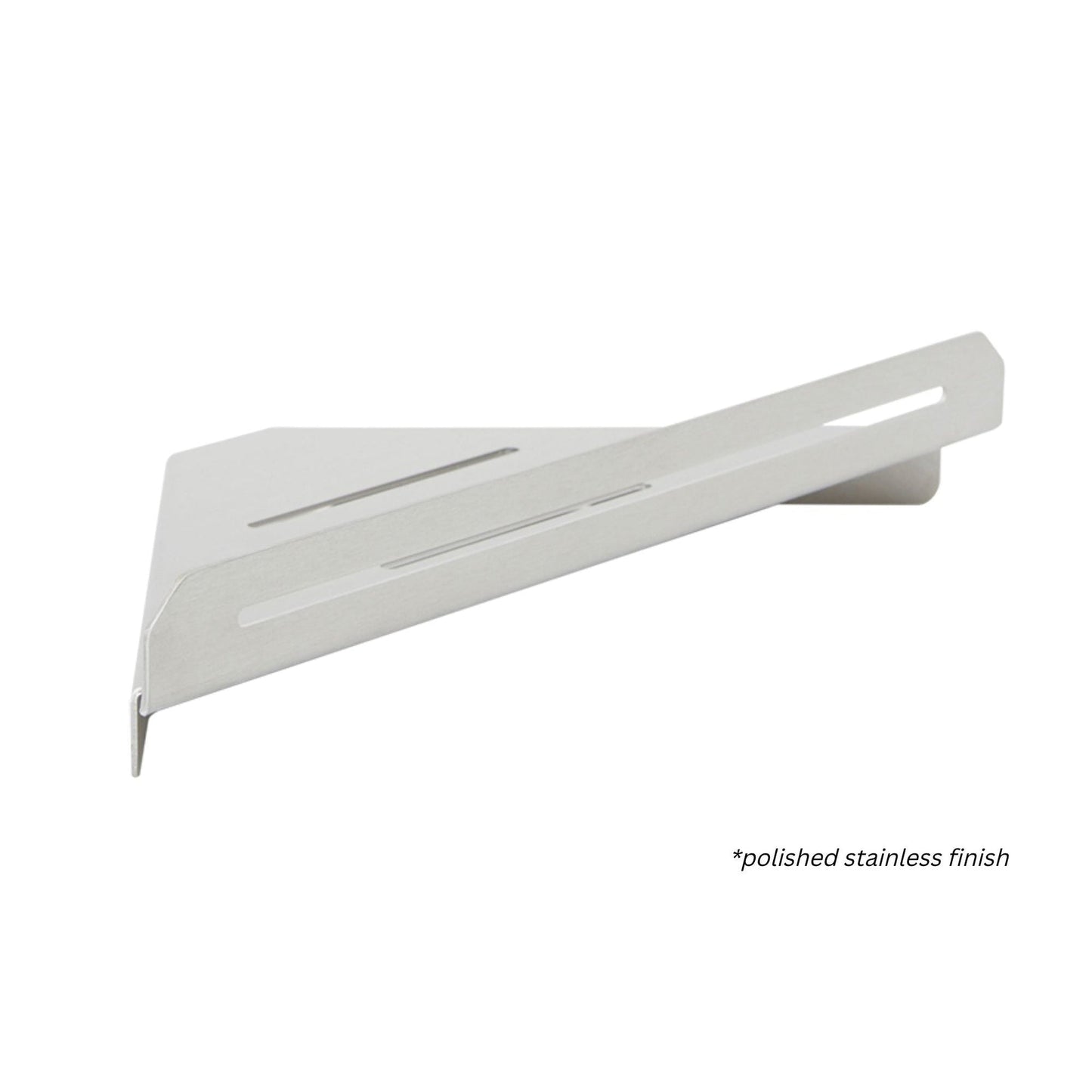 Seachrome Coronado 700 Series 14" x 8" Corner Shower Shelf in White Powder Coated Stainless Finish