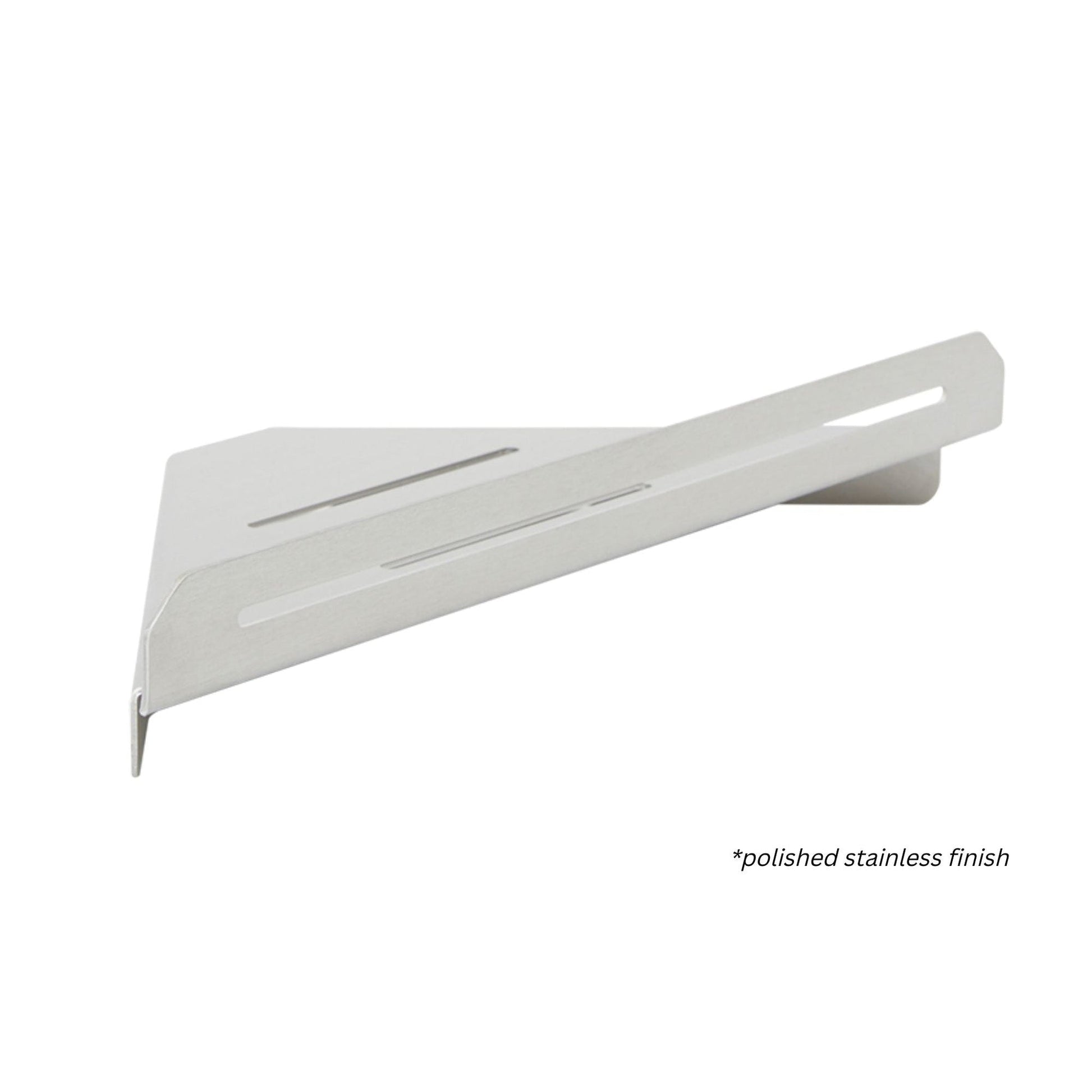 Seachrome Coronado 700 Series 14" x 8" Corner Shower Shelf in White Wrinkle Powder Coated Stainless Finish