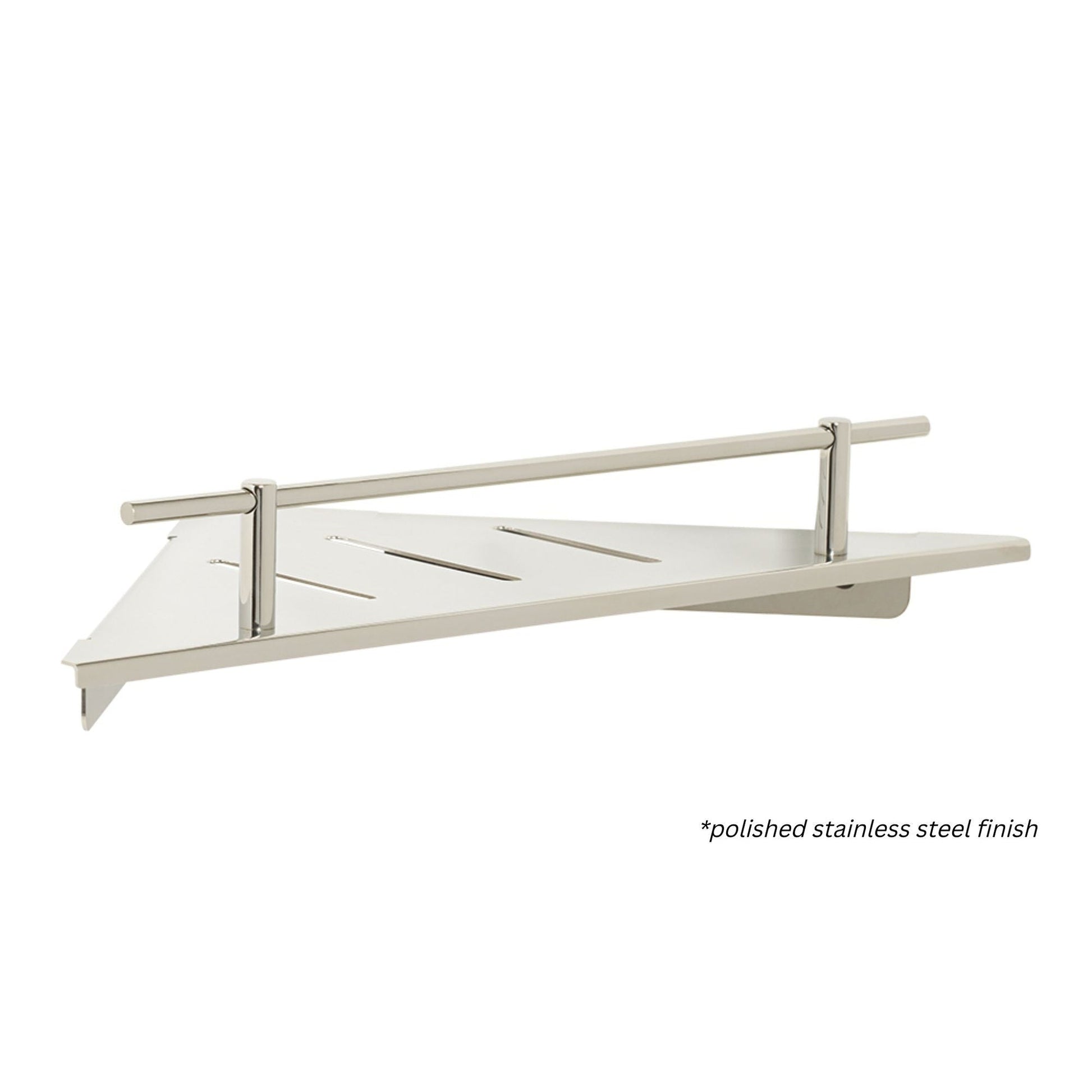 Floating Rectangular Shower Shelf with Rail - Seachrome