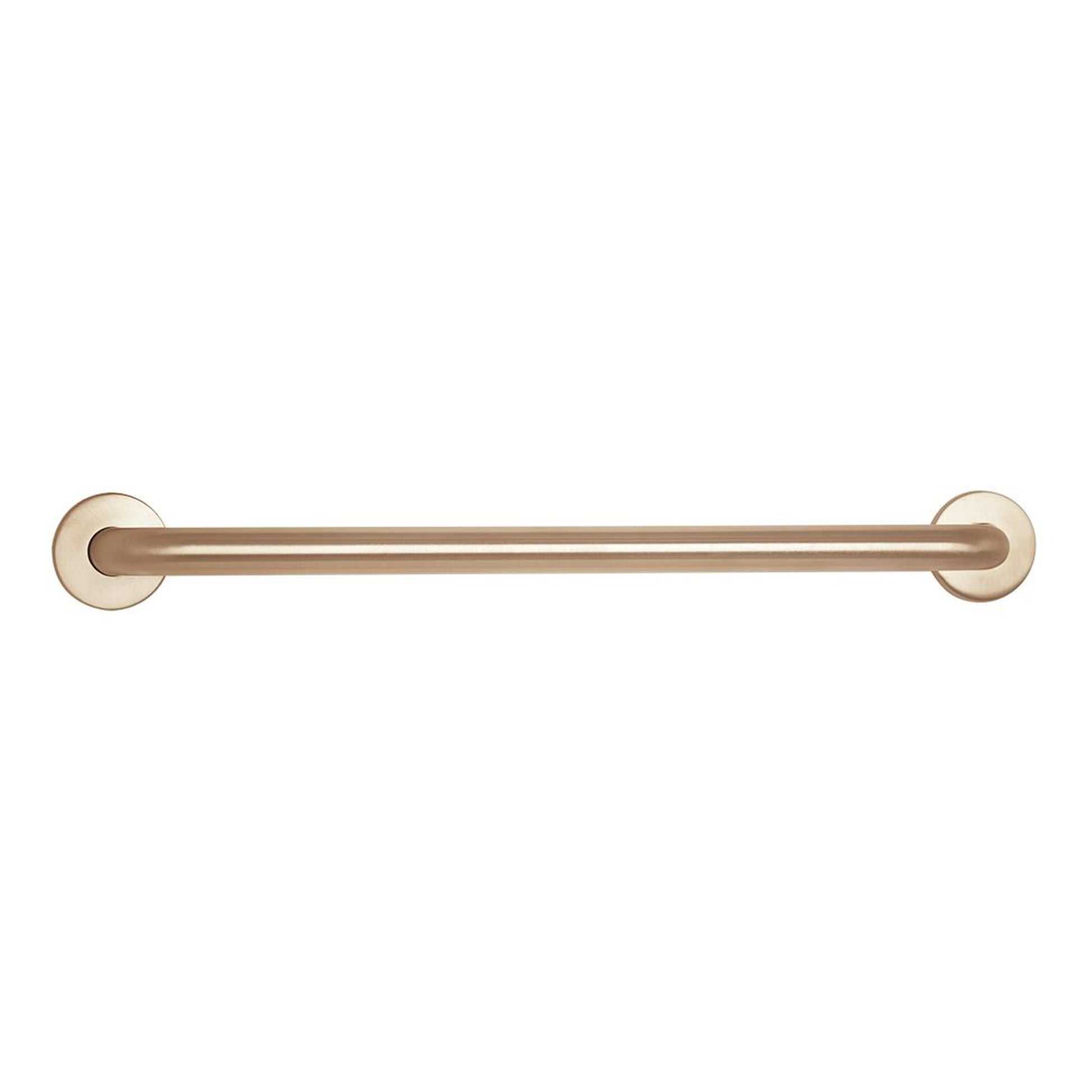 Seachrome Signature Series 24" Satin Stainless Straight Bathroom Grab Bar, CuVerro Antimicrobial Copper Alloy, 1.25" Diameter, ADA Compliant