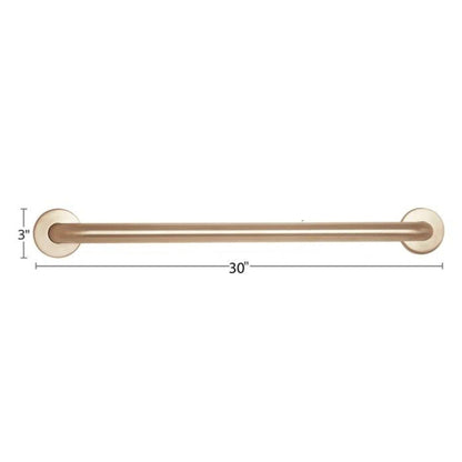 Seachrome Signature Series 30" Satin Stainless Straight Bathroom Grab Bar, CuVerro Antimicrobial Copper Alloy, 1.25" Diameter, ADA Compliant