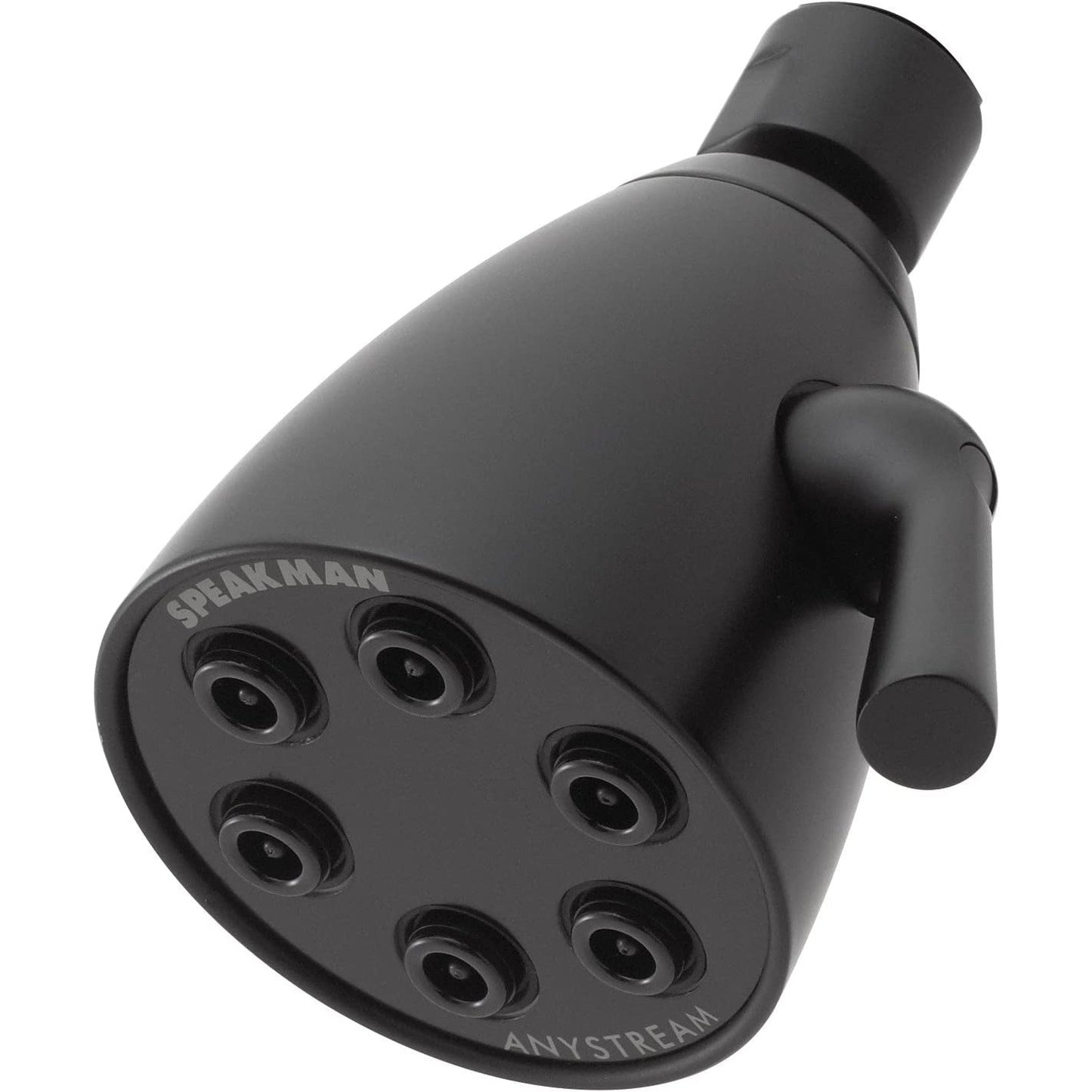 Speakman Icon 6-Jet 3-Spray Pattern 2.5 GPM Solid Brass Shower Head in Matte Black Finish
