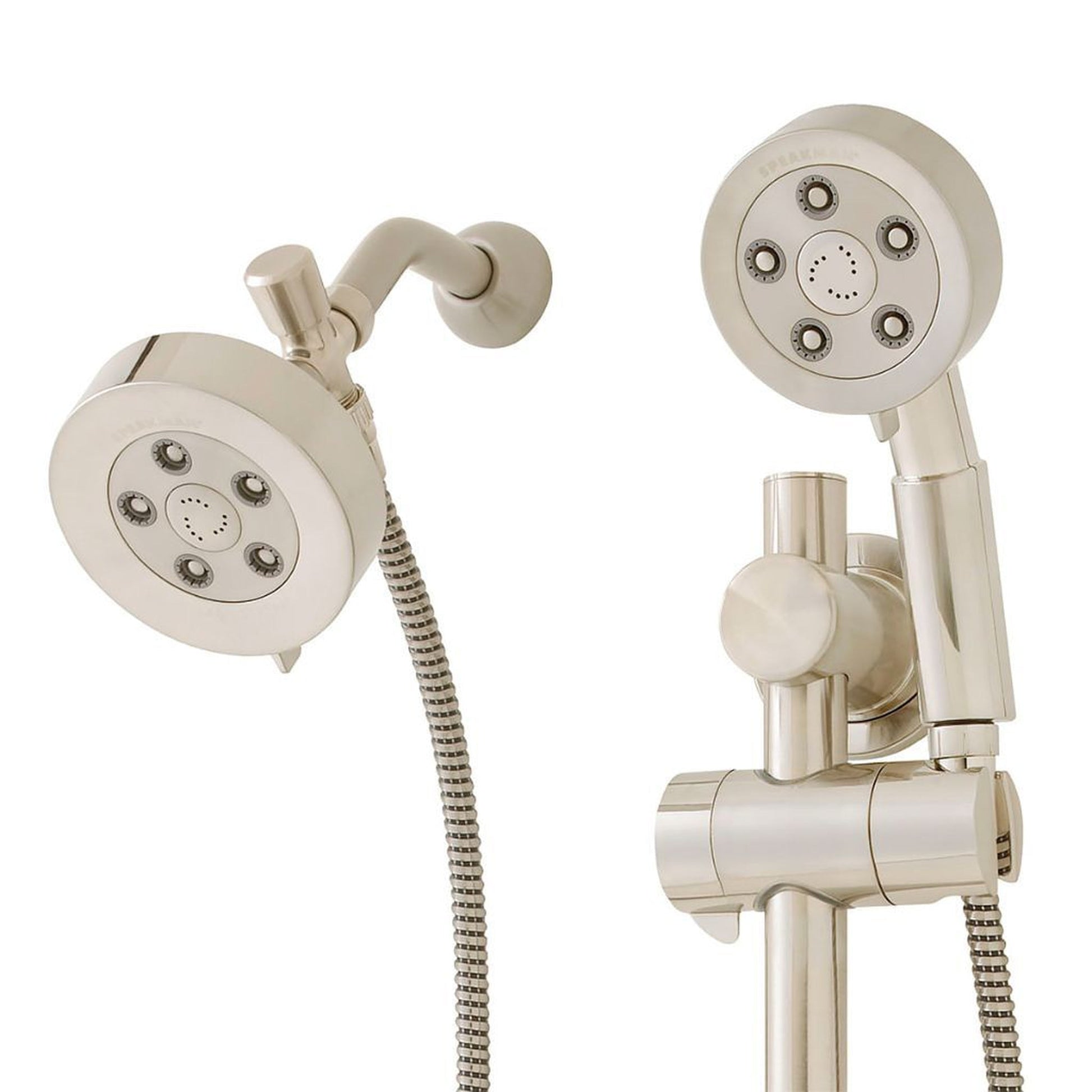 Speakman Neo 2.5 GPM Brushed Nickel Anystream Shower Head and Slide Bar Combination Shower System