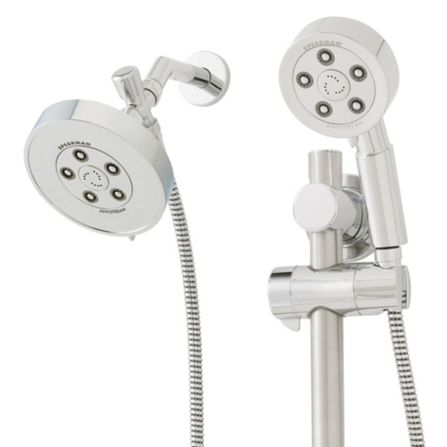 Speakman Neo 2.5 GPM Polished Chrome Anystream Shower Head and Slide Bar Combination Shower System