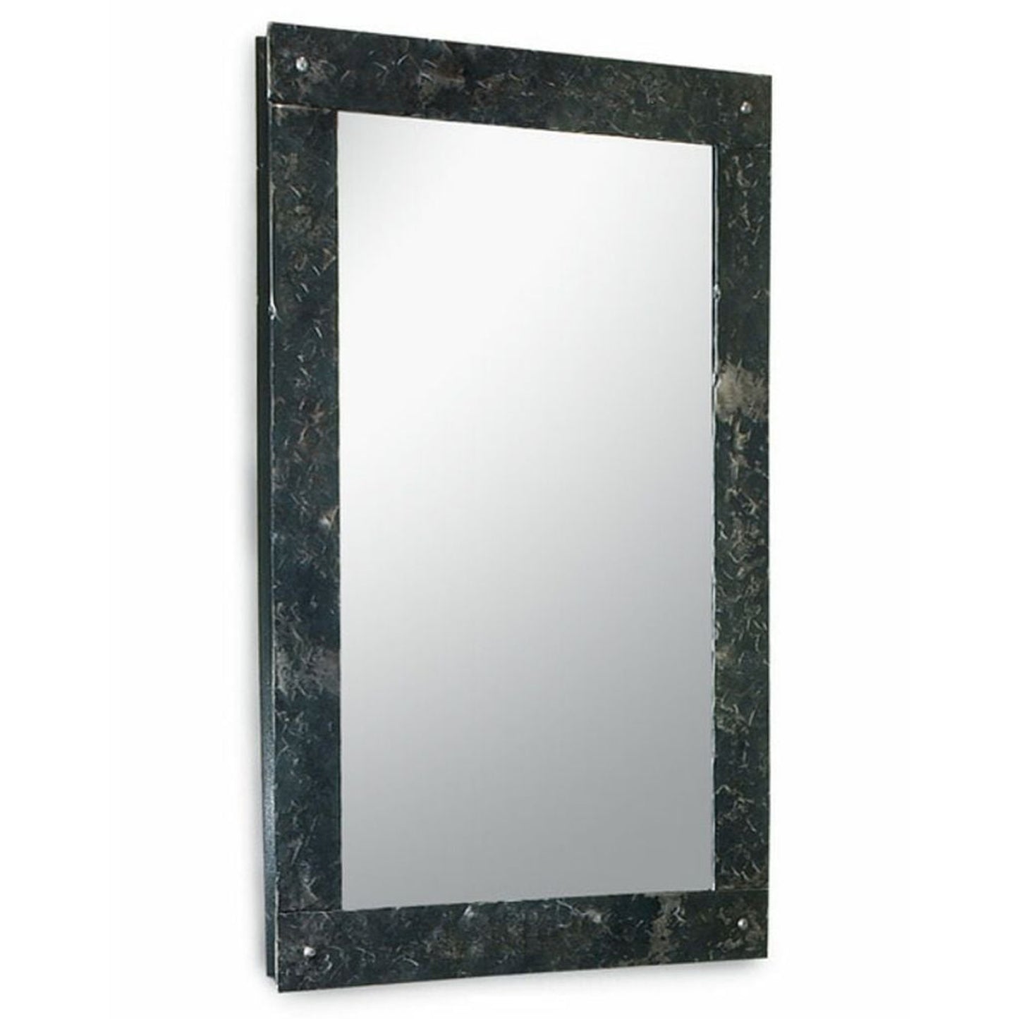 Stone County Ironworks Studio Series 23" x 29" Natural Iron Finish Rectangular Mirror