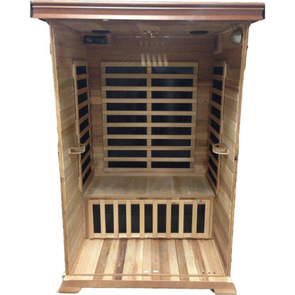 SunRay Sierra 2-Person Indoor Infrared Sauna In Cedar Wood With Carbon Nano Heaters