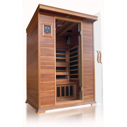 SunRay Sierra 2-Person Indoor Infrared Sauna In Cedar Wood With Carbon Nano Heaters
