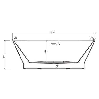 TONA Princess 67" White Oval Acrylic Freestanding Bathtub With Chrome-Plated Drain Cover & Overflow Cover