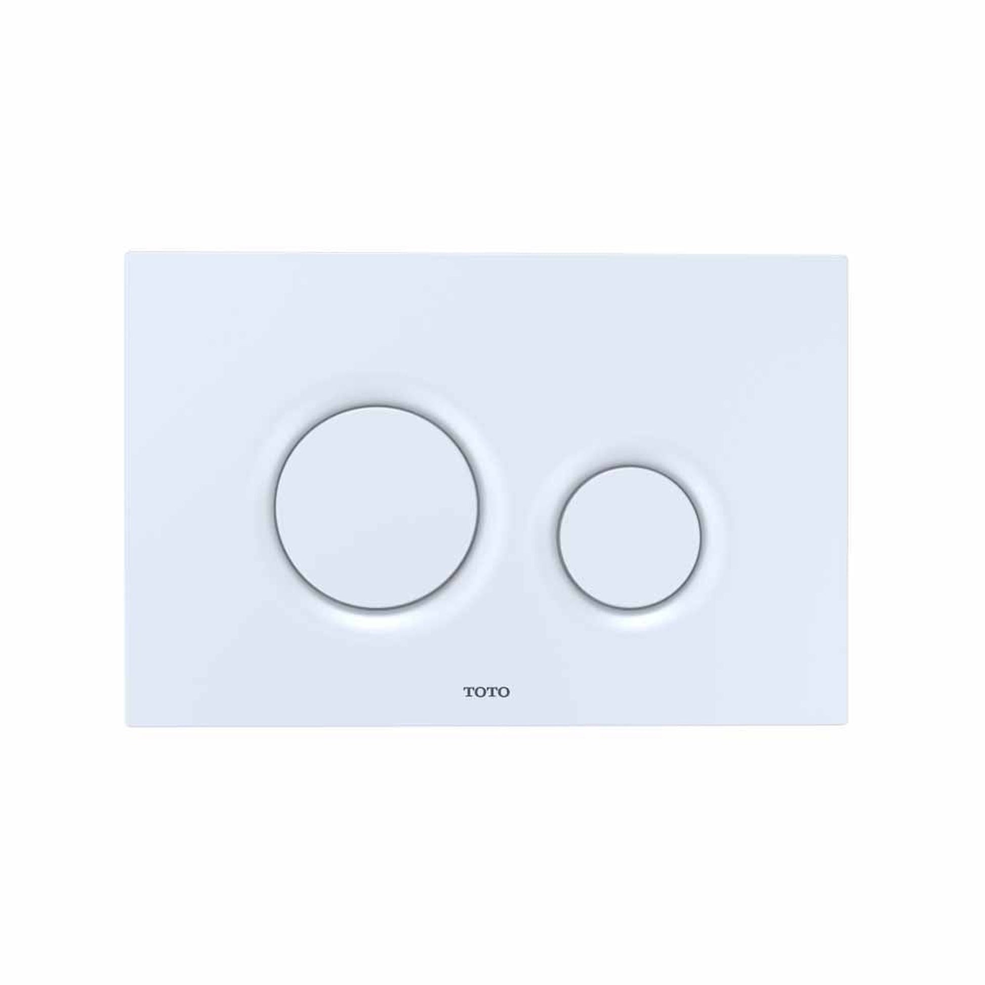 TOTO AP Wall-Hung 1.28 GPF & 0.9 GPF Dual-Flush Elongated Toilet With Duofit In-Wall Tank Unit and White Push Plate