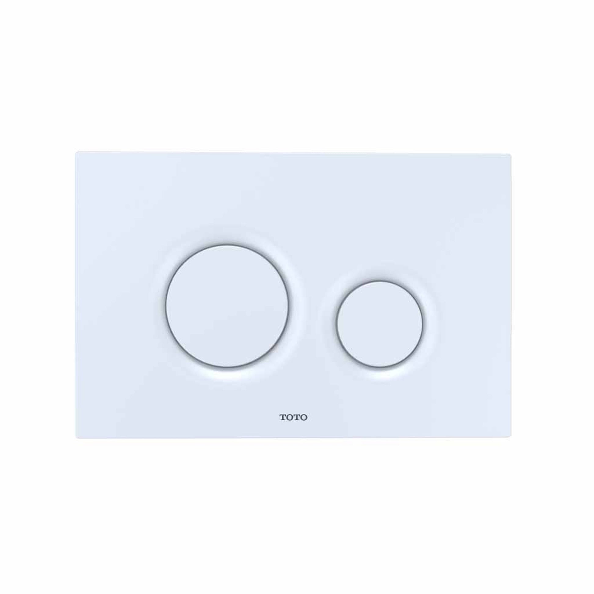 TOTO AP Wall-Hung 1.28 GPF and 0.9 GPF Dual-Flush Elongated Toilet With Duofit In-Wall Tank Unit and White Push Plate