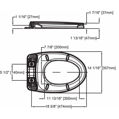 TOTO Aimes 1.28 GPF Colonial White ADA Elongated One-Piece Toilet With Washlet+ Connection