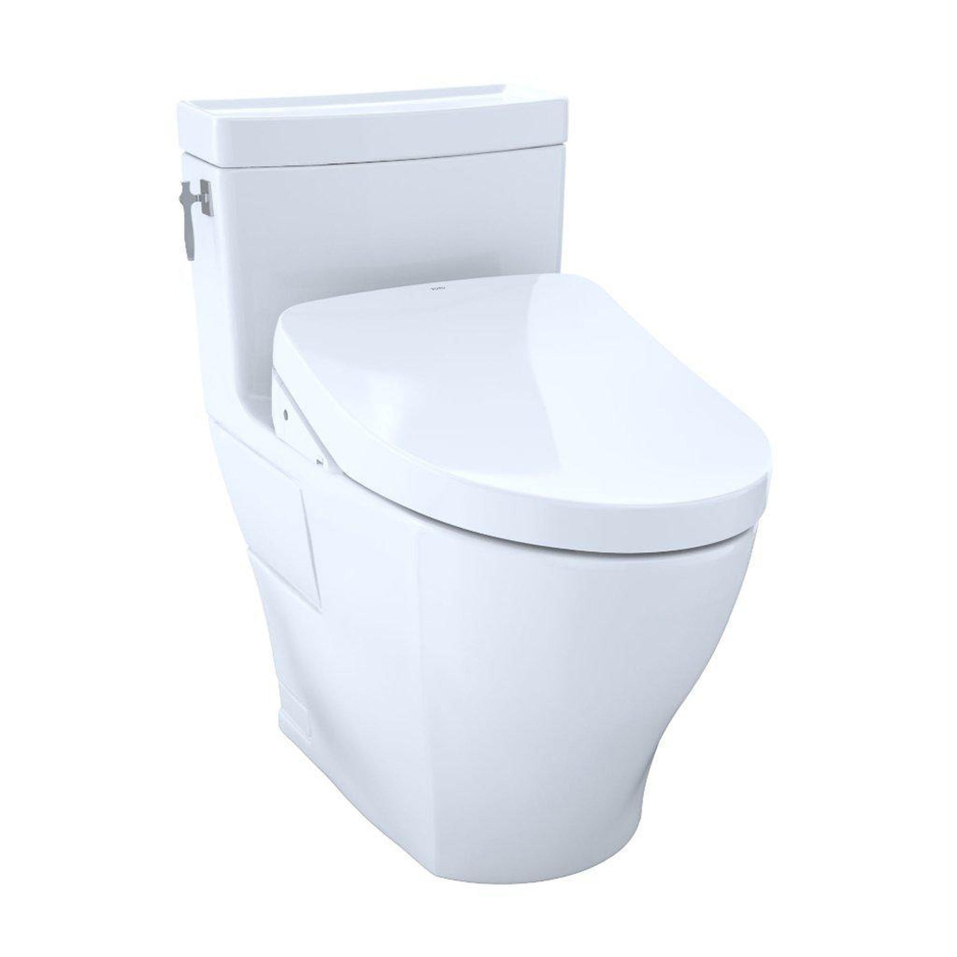 TOTO Aimes 1.28 GPF Cotton One-Piece Elongated Toilet With WASHLET+ S550e