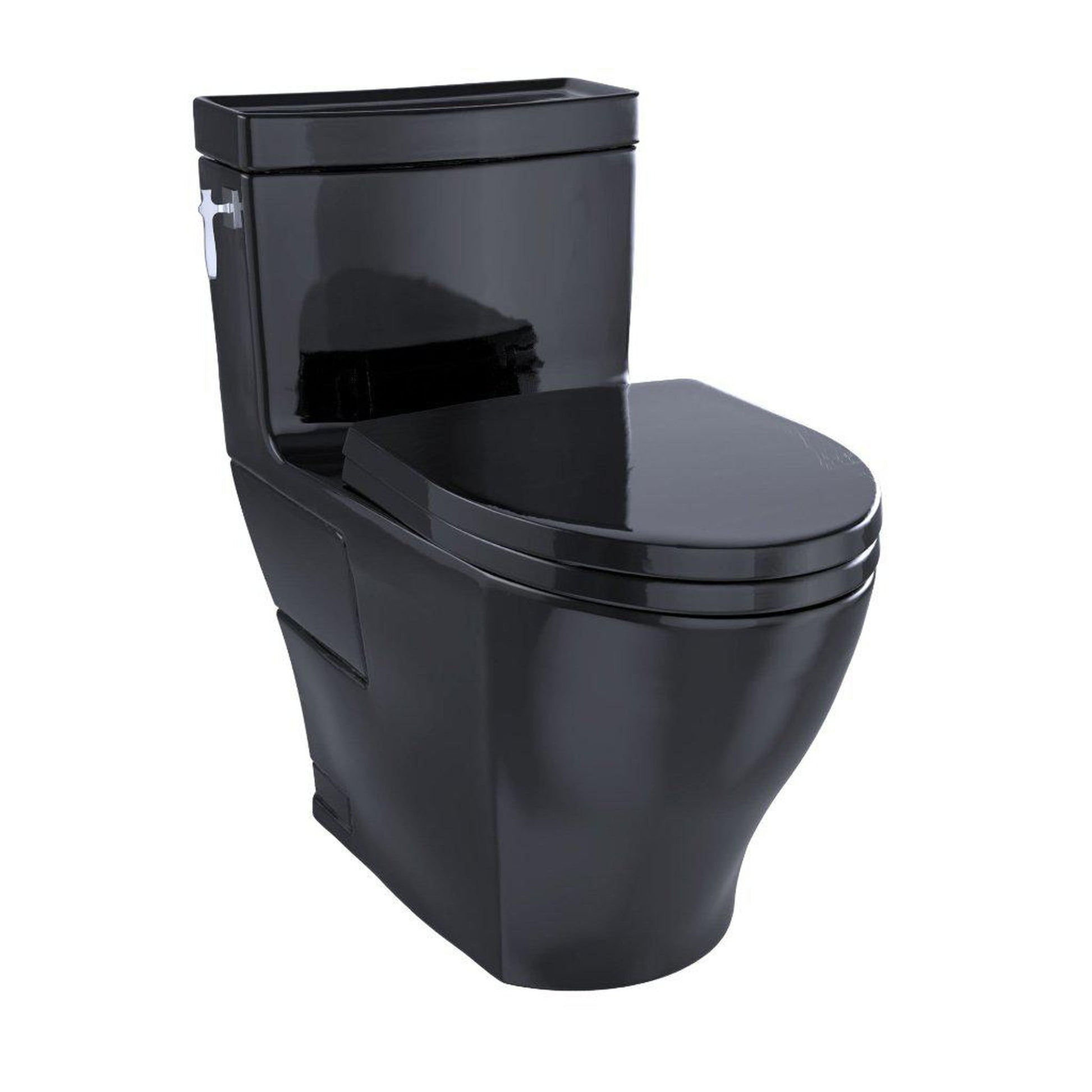 TOTO Aimes 1.28 GPF Ebony ADA Elongated One-Piece Toilet With Washlet+ Connection