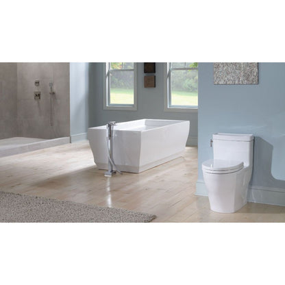 TOTO Aimes Cotton White 1.28 GPF Elongated One-Piece Toilet With Washlet+ Connection