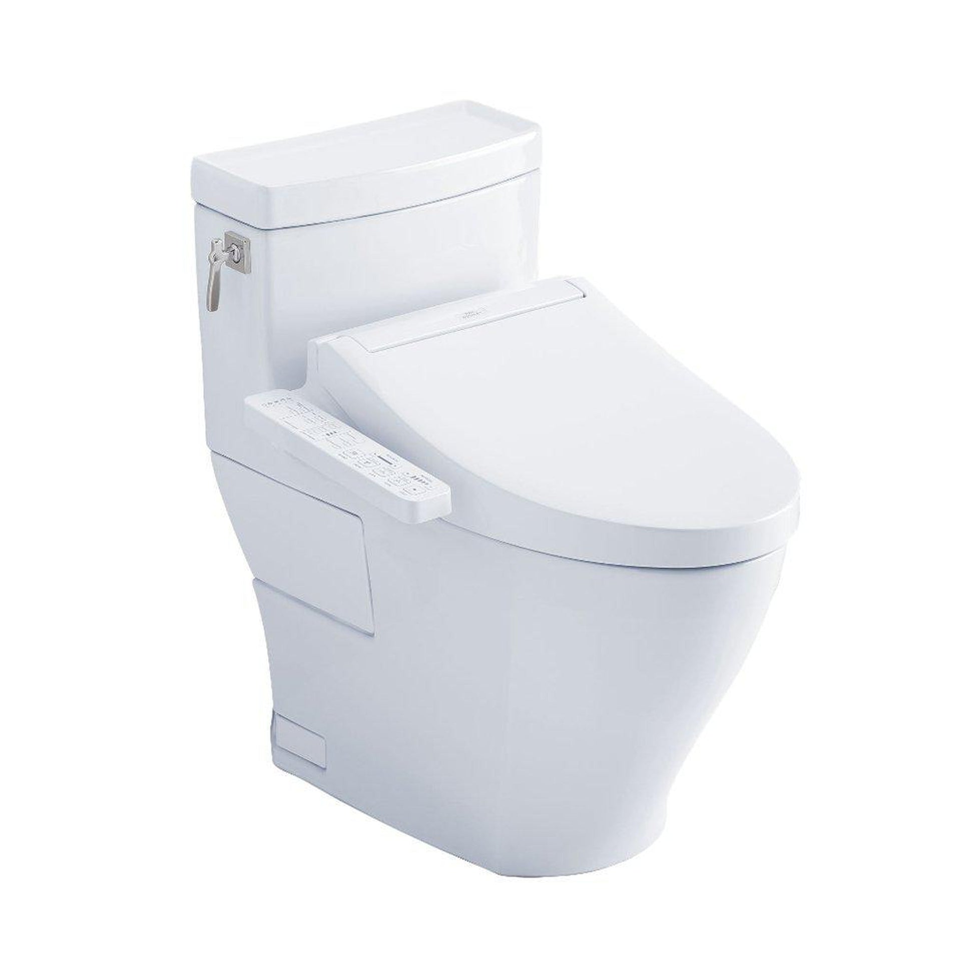 TOTO Aimes White 1.28 GPF One-Piece Elongated Toilet With WASHLET+ C2