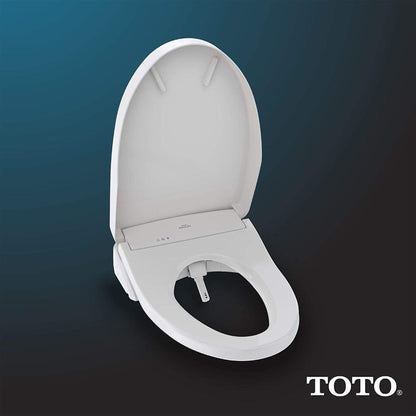 TOTO Aimes White 1.28 GPF One-Piece Elongated Toilet With WASHLET+ S550e