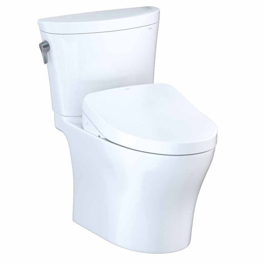 TOTO Aquia IV Arc Cotton White 1.0 GPF & 0.8 GPF Dual-Flush Two-Piece Elongated Toilet With WASHLET+ S550E - Without Auto Flush