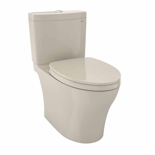 TOTO Aquia IV Bone 1.0 GPF & 0.8 GPF Dual-Flush Two-Piece Elongated Chair Height Toilet With WASHLET+ Connection - SoftClose Seat Included