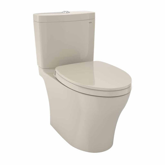 TOTO Aquia IV Bone 1.28 GPF & 0.8 GPF Dual-Flush Two-Piece Elongated Chair Height Toilet With WASHLET+ Connection - SoftClose Seat Included