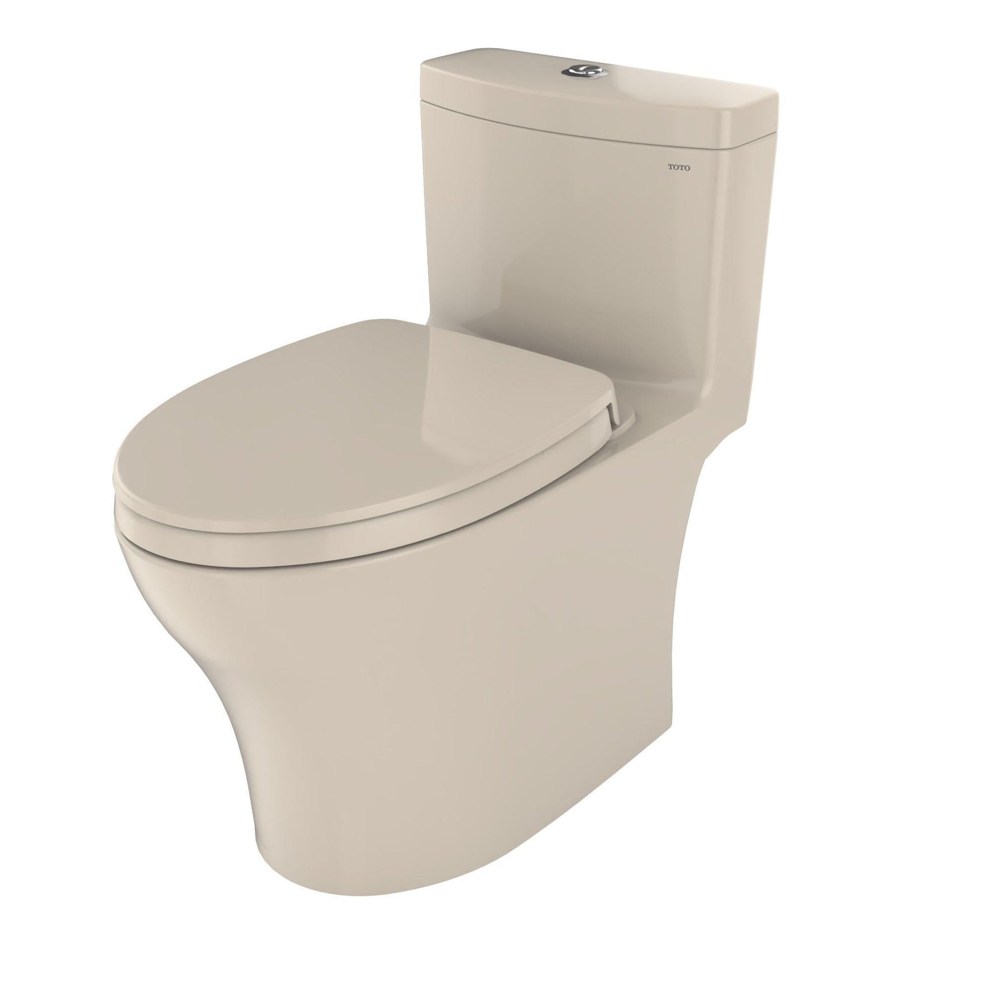 TOTO Aquia IV Bone One-Piece 0.8 GPF & 1.0 GPF Dual-Flush Elongated Toilet With WASHLET+ Connection - Seat Included