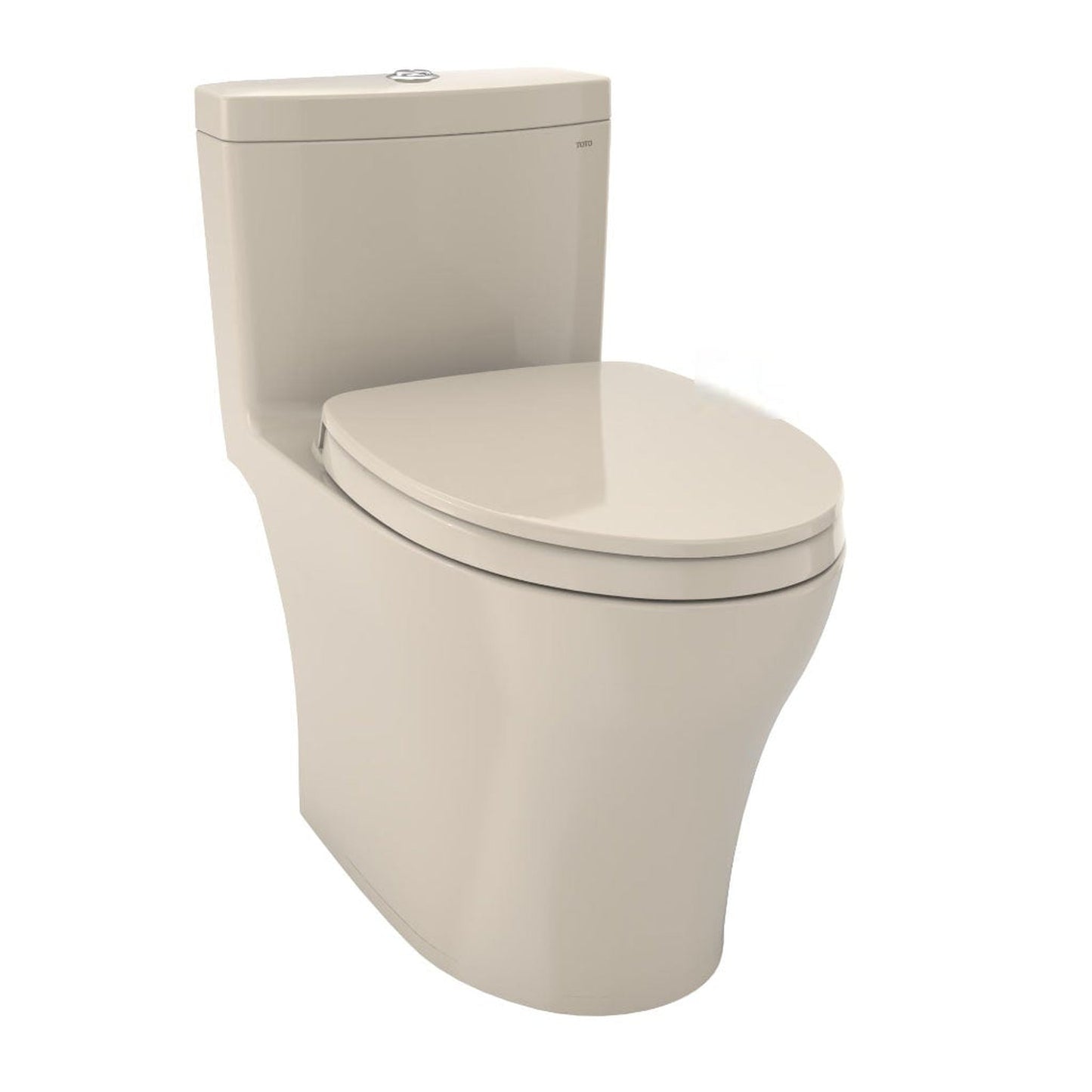 TOTO Aquia IV Bone One-Piece 0.8 GPF & 1.0 GPF Dual-Flush Elongated Toilet With WASHLET+ Connection - Seat Included