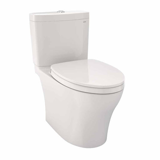 TOTO Aquia IV Colonial White 1.0 GPF & 0.8 GPF Dual-Flush Two-Piece Elongated Chair Height Toilet With WASHLET+ Connection - SoftClose Seat Included