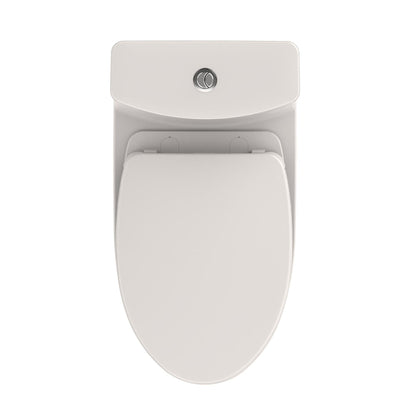 TOTO Aquia IV Colonial White One-Piece 0.8 GPF & 1.0 GPF Dual-Flush Elongated Toilet With WASHLET+ Connection - Seat Included