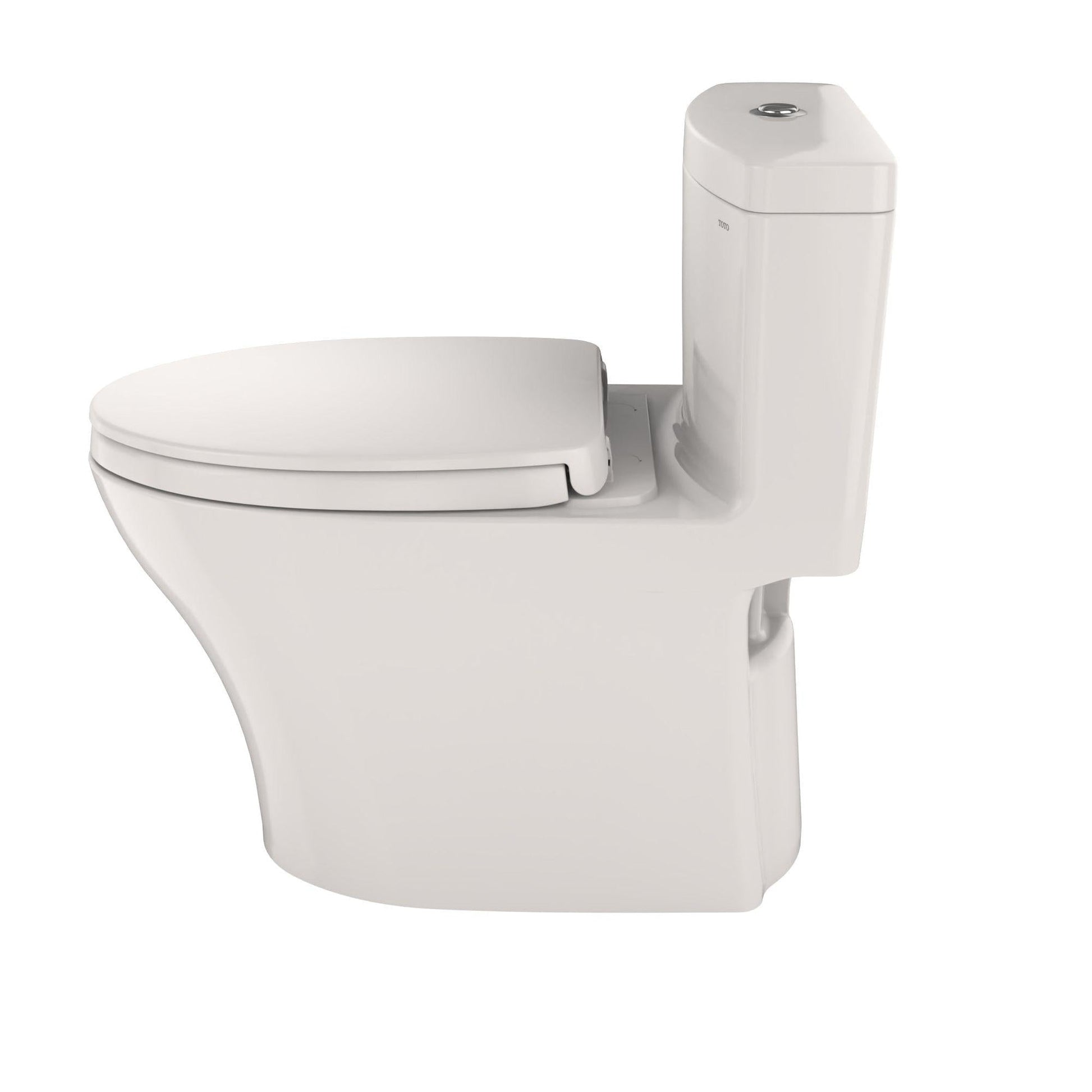 TOTO Aquia IV Colonial White One-Piece 0.8 GPF & 1.28 GPF Dual-Flush Elongated Toilet With WASHLET+ Connection - Seat Included