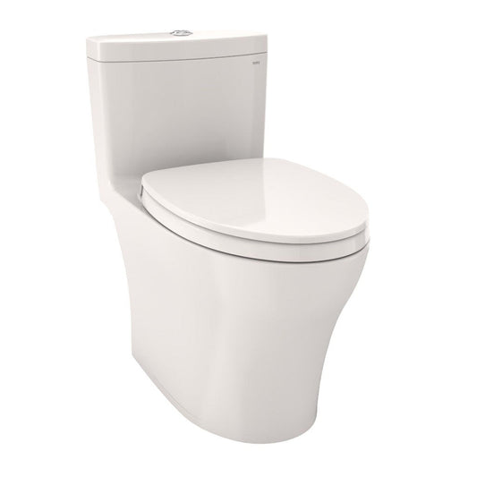 TOTO Aquia IV Colonial White One-Piece 0.8 GPF & 1.28 GPF Dual-Flush Elongated Toilet With WASHLET+ Connection - Seat Included