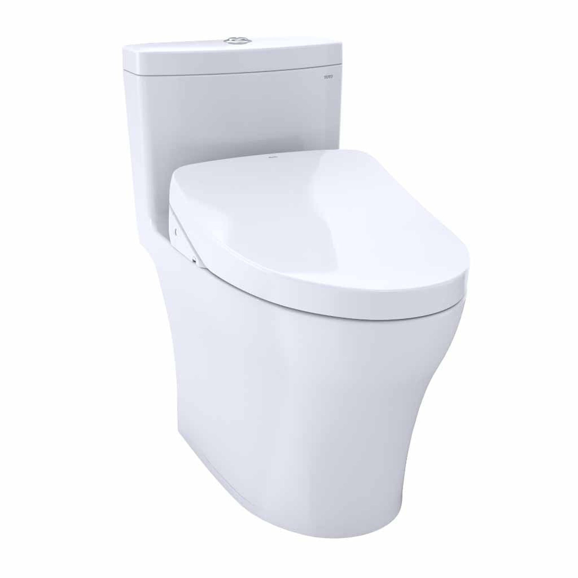 TOTO Aquia IV Cotton White 1.0 GPF & 0.8 GPF Dual-Flush One-Piece Elongated Chair Height Toilet With WASHLET+ S500E And Auto Flush