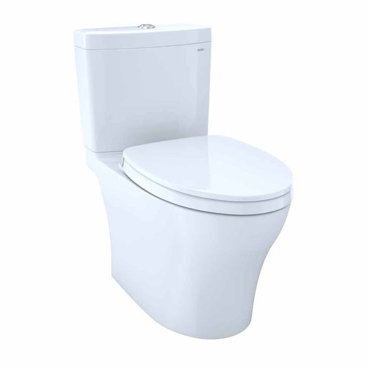 TOTO Aquia IV Cotton White 1.0 GPF & 0.8 GPF Dual-Flush Two-Piece Elongated Toilet With WASHLET+ Connection - SoftClose Seat Included