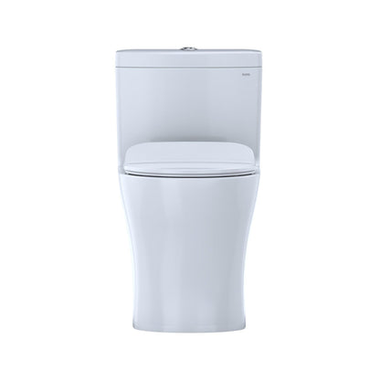 TOTO Aquia IV Cotton White One-Piece 0.8 GPF and 1.28 GPF Dual-Flush Elongated Toilet With WASHLET+ Connection - Slim Seat Included